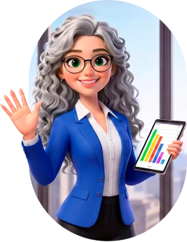 Cássia, personagem de atendimento da CasaSoft